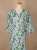 Mint Green Leaf Printed Satin Salwar Suit - Diadem