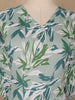 Mint Green Leaf Printed Satin Salwar Suit - Diadem