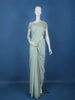 Mint Green Sequins Design Georgette Saree - Diadem