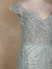 Mint Green Sequins Embroidered Net Evening Gown