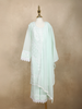 Mint Green Sequins and Thread Embroidered Georgette Palazzo Suit with Dupatta