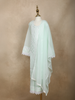 Mint Green Sequins and Thread Embroidered Georgette Palazzo Suit with Dupatta