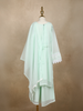 Mint Green Sequins and Thread Embroidered Georgette Palazzo Suit with Dupatta