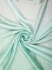 Mint Pastel Green Solid Design Satin Designer Saree with Designer Border