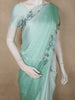 Mint Pastel Green Solid Design Satin Designer Saree with Designer Border
