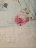 Mint Sage Green Floral Printed Design Banarasi Saree with Contrast Ivory Border