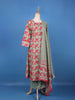 Mint Green Floral Design Printed Cotton Salwar Suit - Diadem