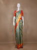 Mint Green Floral Woven Motifs Pure Kanchipuram Tissue Silk Saree - Diadem