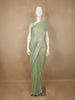 Mint Green Sequin Embellishment Organza Saree - Diadem