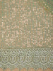 Mint Green Sequin Embellishment Organza Saree - Diadem