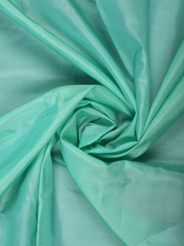 Mint Green Solid Design Woven Zari Border Silk Saree - Diadem