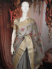 Misty Sage Grey Floral Thread Embroidered Design Pure Tussar Saree with Contrast Border