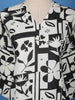 Monochrome Geometric Floral Printed Cotton Salwar Suit - Diadem