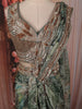Moss Green Floral Sequins Embroidered Design Georgette Ready To Wear Saree with Designer Blouse