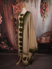 Moss Olive Green Geometric Printed Design Cotton Palazzo Suit with Matching Dupatta