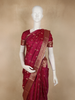 Mulberry Purple Butta Woven Design Kanchipuram Silk Saree with Zari Border