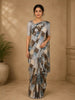 Multi Color Abstract Printed Semi Tussar Saree