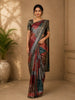 Multi Color Floral Printed Semi Tussar Saree