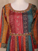 Multi Color Geometric Design Georgette Gown