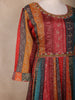Multi Color Geometric Design Georgette Gown