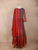 Multi Color Geometric Design Georgette Gown