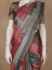 Multi Color Floral Printed Semi Tussar Saree - Diadem