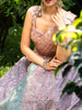 Multi Colour Banarasi Silk Mirror Work Bridesmaids Lehenga - Diadem