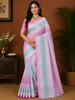 Multicolor Abstract Woven Design Pure Cotton Saree with Woven Border
