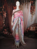 Multicolor Abstract Woven Design Pure Tussar Saree with Contrast Stripes Border