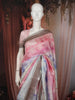 Multicolor Abstract Woven Design Pure Tussar Saree with Contrast Stripes Border