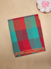 Multicolor Checked Design Cotton Saree with Contrast Border