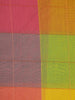 Multicolor Checked Design Cotton Saree with Contrast Border