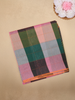 Multicolor Checked Design Cotton Saree with Contrast Border