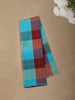 Multicolor Checked Woven Design Kanchipuram Silk Saree with Self Border