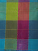 Multicolor Checked Woven Design Kanchipuram Silk Saree with Self Border