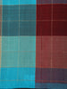 Multicolor Checked Woven Design Kanchipuram Silk Saree with Self Border