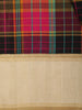 Multicolor Checked Woven Design Pure Kanchipuram Silk Saree with Contrast Border