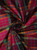 Multicolor Checked Woven Design Pure Kanchipuram Silk Saree with Contrast Border