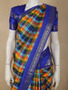 Multicolor Checked Woven Design Pure Kanchipuram Silk Saree with Contrast Zari Border