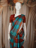 Multicolor Checked Woven Design Pure Kanchipuram Silk Saree with Zari Border