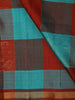 Multicolor Checked Woven Design Pure Kanchipuram Silk Saree with Zari Border