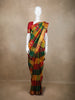 Multicolor Checked Woven Design Pure Kanchipuram Silk Saree with Zari Woven Border