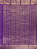 Multicolor Checked Woven Pure Kanchipuram Silk Saree with Contrast Purple Zari Border