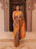 Multicolor Checked Zari Woven Design Art Silk Traditional Wear Saree with Contrast Mustard Double Zari Border