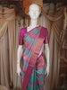 Multicolor Checked Zari Woven Design Pure Kanchipuram Silk Saree with Contrast Zari Border