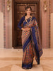 Multicolor Checked Zari Woven Design Art Silk Traditional Wear Saree with Contrast Double Zari Border