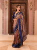 Multicolor Checked Zari Woven Design Art Silk Traditional Wear Saree with Contrast Double Zari Border