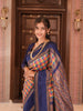 Multicolor Checked Zari Woven Design Art Silk Traditional Wear Saree with Contrast Double Zari Border