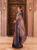 Multicolor Checked Zari Woven Design Art Silk Traditional Wear Saree with Contrast Double Zari Border