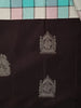 Multicolor Checks Woven Design Pure Kanchipuram Silk Saree with Contrast Zari Border